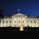 photo of the White House at night