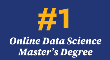 graphic saying "#1 online data science master's degree"