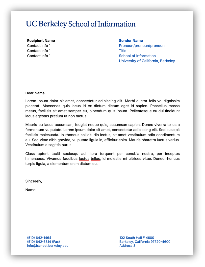 Informal I School letterhead (Google Doc)