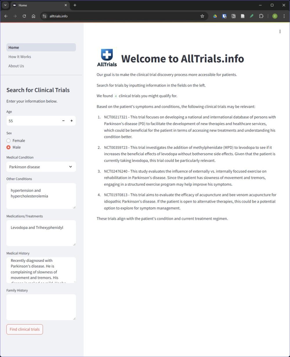 AllTrials.info with trial results