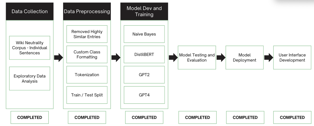 Visualization of our bias detection process flow.