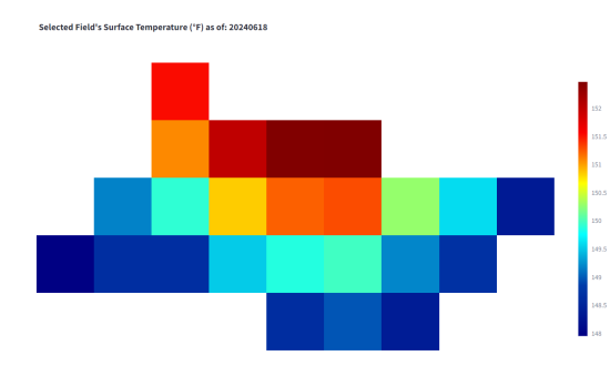 App Surface Temperature Heat Map