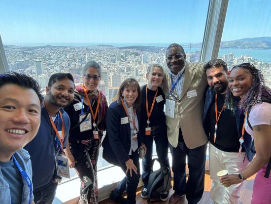 I Schoolers enjoy the view from the top of San Francisco’s Salesforce Tower.