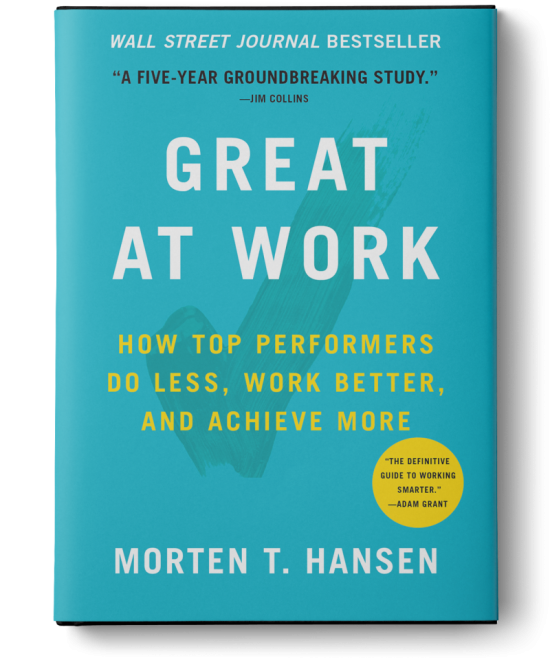 teal book cover of "Great at Work"