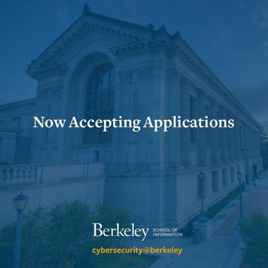 Accepting applications for master's of information and cybersecurity
