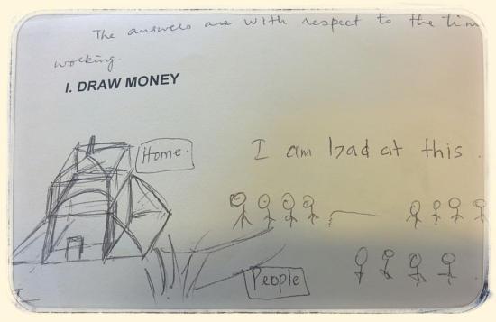 The team asked millennials to draw what money means to them.